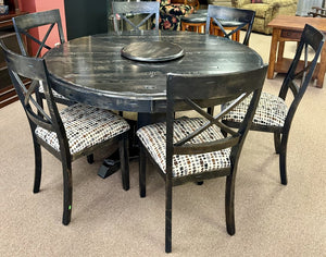 Set Rnd Rustic Table w/6 Chairs DINING