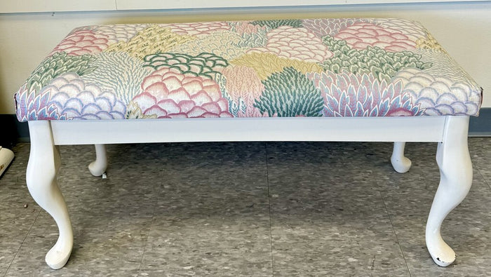 Bench-Painted w/Floral Upholstery CHAIR