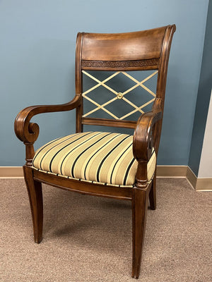 Captain Chair Striped Seat AS IS
