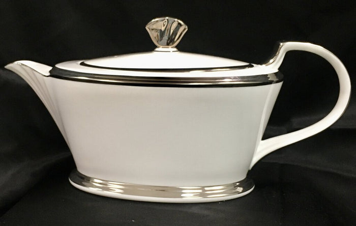 Lg Oval Teapot w/Platinum Band ACC