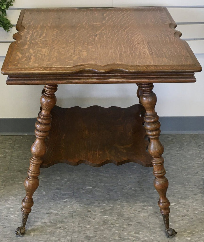 Antique Parlor Tiger Oak w/Claw Feet