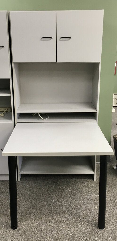 Laminate Desk w/Attached Cabinet