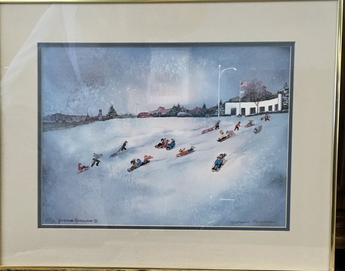 Print "Sledding in Memorial Park" Ltd Ed