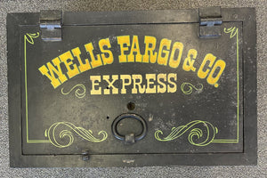 ACC Antique Cast Iron Strong Box "Wells Fargo" AS IS-rust at bottom