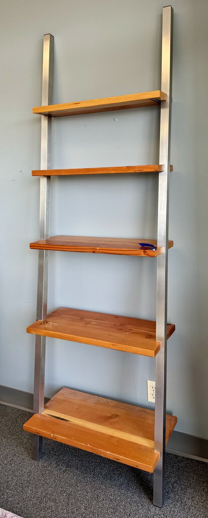 Leaning Metal & Wood Shelf OFFICE